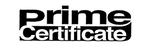 PRIME CERTIFICATE logo