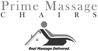 PRIME MASSAGE CHAIRS REAL MASSAGE DELIVERED. logo