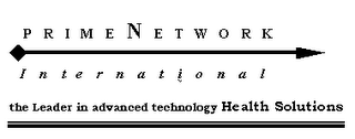 PRIME NETWORK INTERNATIONAL THE LEADER IN ADVANCED TECHNOLOGY HEALTH SOLUTIONS logo