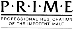 P.R.I.M.E. PROFESSIONAL RESTORATION OF THE IMPOTENT MALE logo