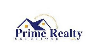 PRIME REALTY SOLUTIONS LLC REAL SOLUTIONS FOR REAL ESTATE logo