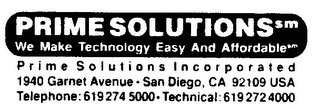 PRIME SOLUTIONS logo