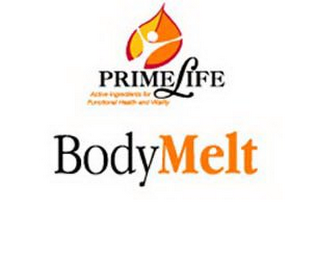 PRIMELIFE ACTIVE INGREDIENTS FOR FUNCTIONAL HEALTH AND VITALITY BODYMELT logo