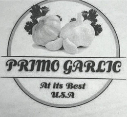 PRIMO GARLIC AT ITS BEST U.S.A logo