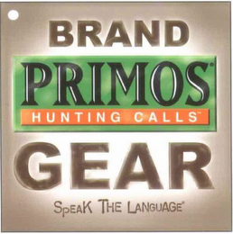 PRIMOS HUNTING CALLS BRAND GEAR SPEAK THE LANGUAGE logo