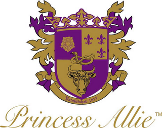 PRINCESS ALLIE ESTABLISHED 1977 logo