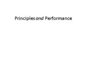PRINCIPLES AND PERFORMANCE logo