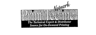 PRINT TEC NETWORK INC. THE TECHNICAL EXPERT & DISTRIBUTOR SOURCE FOR ON-DEMAND PRINTING logo