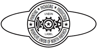 PRINTING PACKAGING PRODUCTION WORKERS UNION OF NORTH AMERICA UNION LABEL logo