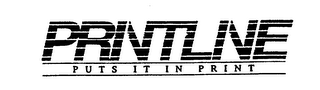 PRINTLINE PUTS IT IN PRINT logo