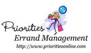 PRIORITIES ERRAND MANAGEMENT HTTP: // WWW. PRIORITIESONLINE.COM logo