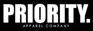 PRIORITY. APPAREL COMPANY logo