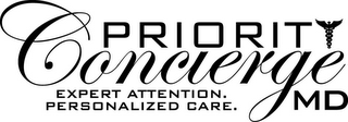 PRIORITY CONCIERGE MD EXPERT ATTENTION. PERSONALIZED CARE. logo