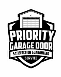 PRIORITY GARAGE DOOR SATISFACTION GUARANTEED SERVICE logo