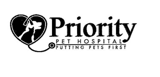 PRIORITY PET HOSPITAL PUTTING PETS FIRST logo
