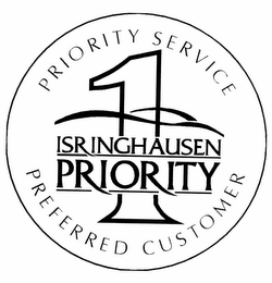 PRIORITY SERVICE PREFERRED CUSTOMER ISRINGHAUSEN PRIORITY 1 logo