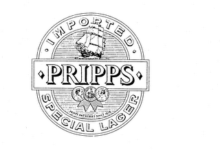 PRIPPS IMPORTED SPECIAL LAGER PRIPPS BREWERIES SINCE 1828 logo