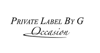PRIVATE LABEL BY G OCCASION logo