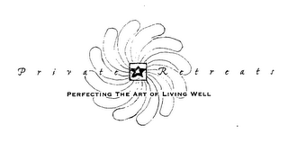 PRIVATE RETREATS PERFECTING THE ART OF LIVING WELL logo