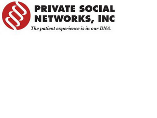 PRIVATE SOCIAL NETWORKS, INC THE PATIENT EXPERIENCE IS IN OUR DNA. logo