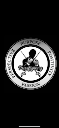 PRIZEFIGHTING PURPOSE POSITIVITY PASSION PERSPECTIVE logo