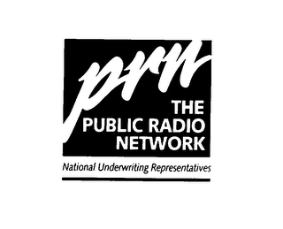 PRN THE PUBLIC RADIO NETWORK NATIONAL UNDERWRITING REPRESENTATIVES logo