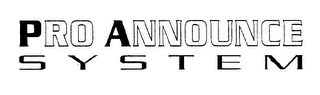 PRO ANNOUNCE SYSTEM logo