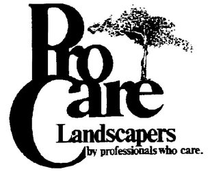 PRO CARE LANDSCAPERS BY PROFESSIONALS WHO CARE. logo