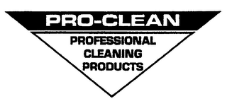 PRO-CLEAN PROFESSIONAL CLEANING PRODUCTS logo