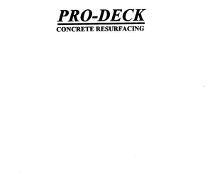 PRO-DECK CONCRETE RESURFACING logo