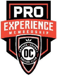PRO EXPERIENCE MEMBERSHIP ORANGE COUNTY SOCCER CLUB OC logo