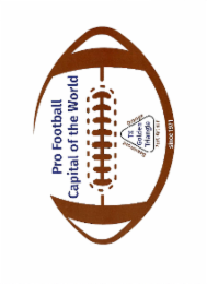 PRO FOOTBALL CAPITAL OF THE WORLD TX GOLDEN TRIANGLE BEAUMONT PORT ARTHUR ORANGE logo