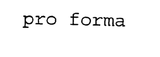 PRO FORMA logo