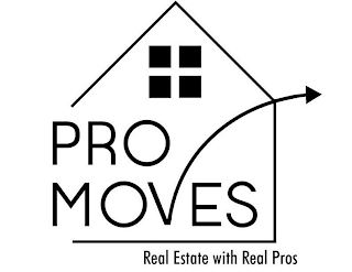 PRO MOVES REAL ESTATE WITH REAL PROS logo