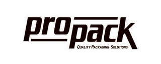 PRO PACK QUALITY PACKAGING SOLUTION logo