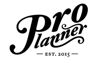 PRO PLANNER -- EST. 2015 -- logo