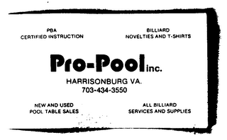 PRO-POOL INC. logo