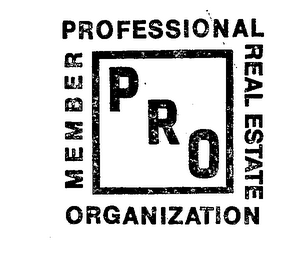 PRO PROFESSIONAL MEMBER ORGANIZATION REAL ESTATE logo