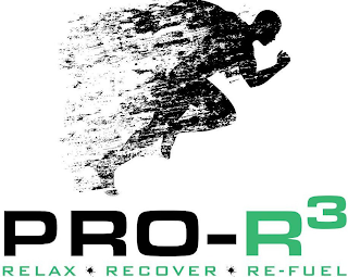 PRO-R3 RELAX · RECOVER · RE-FUEL logo