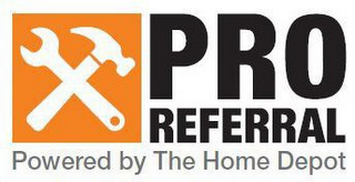 PRO REFERRAL POWERED BY THE HOME DEPOT logo