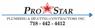 PRO STAR PLUMBING & HEATING CONTRACTORS INC. 718-442-4412 logo