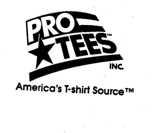 PRO TEES INC. AMERICA'S T-SHIRT SOURCE logo