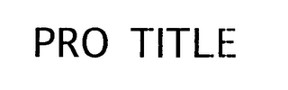 PRO TITLE logo