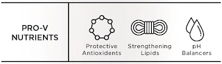 PRO-V NUTRIENTS PROTECTIVE ANTIOXIDENTS STRENGTHENING LIPIDS PH BALANCERS logo