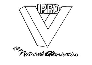 PRO V THE NATURAL ALTERNATIVE logo