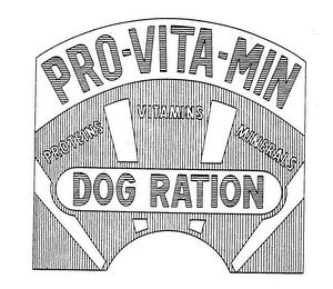 PRO-VITA-MIN PROTEINS VITAMINS MINERALS DOG RATION logo
