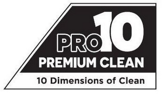 PRO10 PREMIUM CLEAN 10 DIMENSIONS OF CLEAN logo