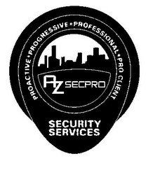 PROACTIVE PROGRESSIVE PROFESSIONAL PRO CLIENT AZ SECPRO SECURITY SERVICES logo