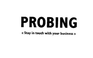 PROBING {{ STAY IN TOUCH WITH YOUR BUSINESS }} logo