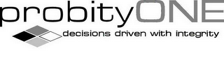 PROBITYONE DECISIONS DRIVEN WITH INTEGRITY logo